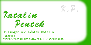 katalin pentek business card